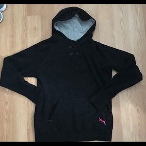Women’s Puma black Pink hoodie buttons size XL
